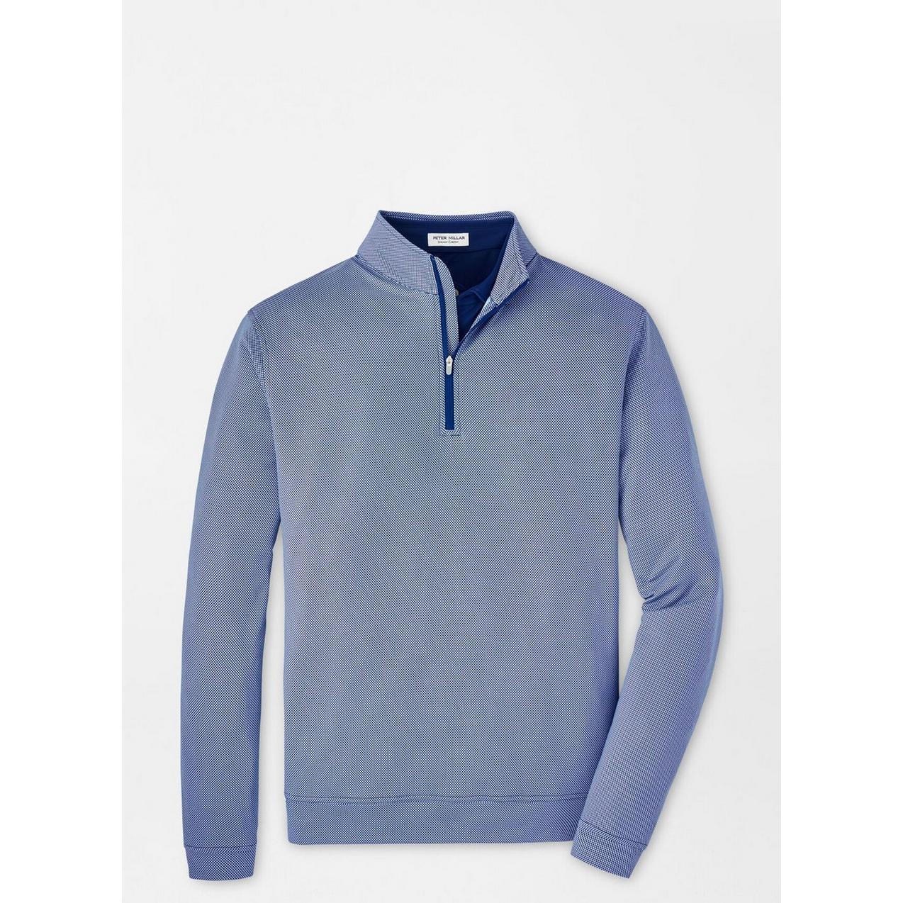 $154 Peter Millar Men’s Perth Birdseye Performance 1/4 Zip Pullover