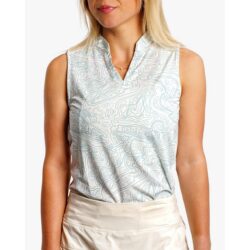 C$35 Waggle Women’s Loon Lake Topographic Sleeveless Polo