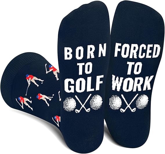 C$12.59 Funny ‘Born to Golf’ Golf Socks