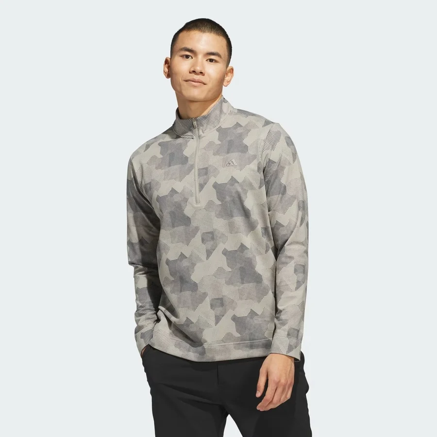 $40 Adidas Go-To Printed Quarter Zip Pullover